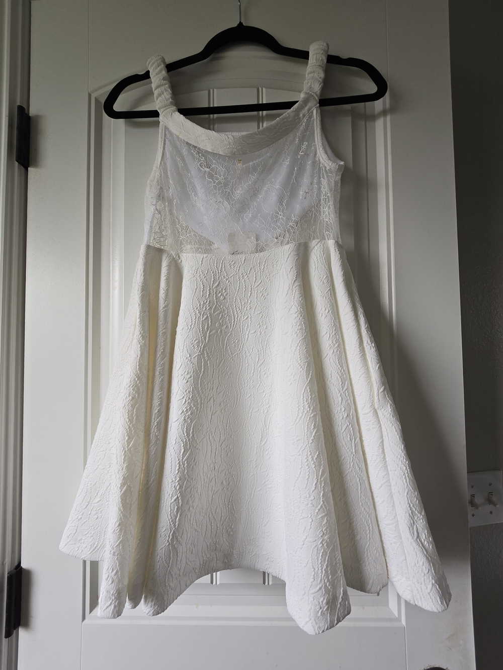 NWT Free People Brooklyn Mini Dress White Lace Fit & Flare Small Coquette Bridal - Picture 13 of 16